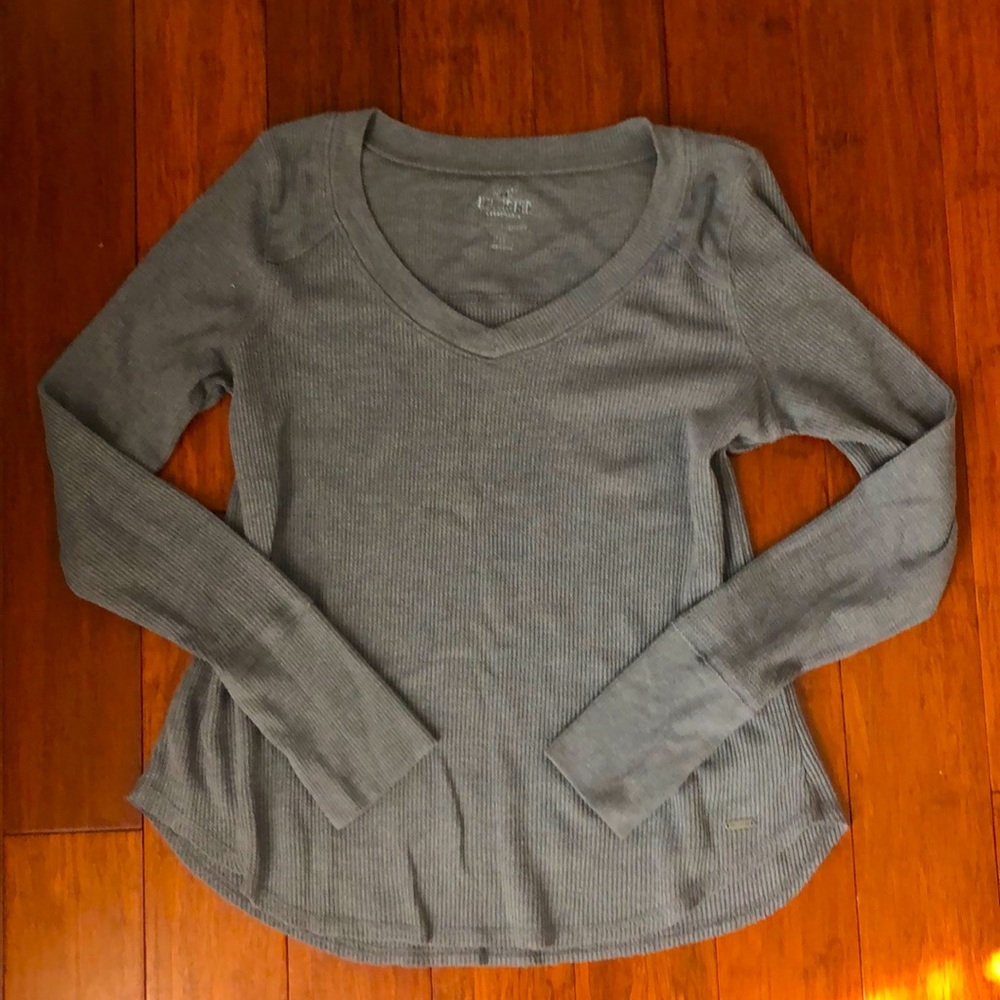Grey waffle long sleeve